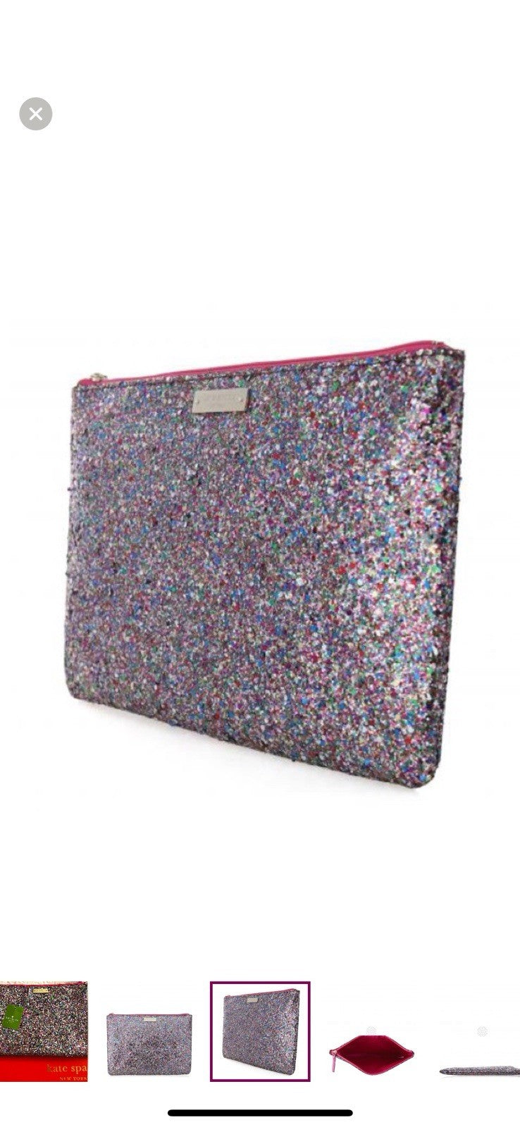 Kate Spade New York GIA GLITTERBALL CLUTCH, NEW IN BOX