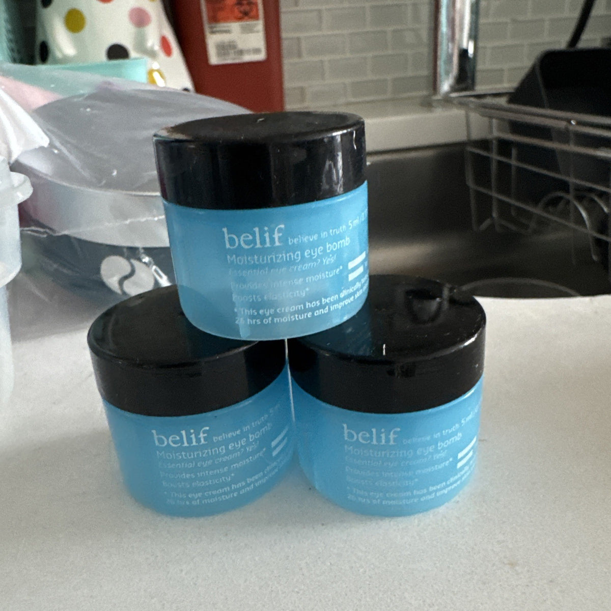 BELIF Moisturizing Eye Bomb Eye Cream .17oz/5mL Lot Of 2