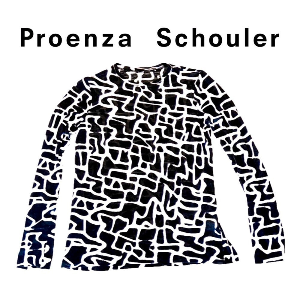 Proenza SCHOULER giraffe long sleeved tissue tee, XS