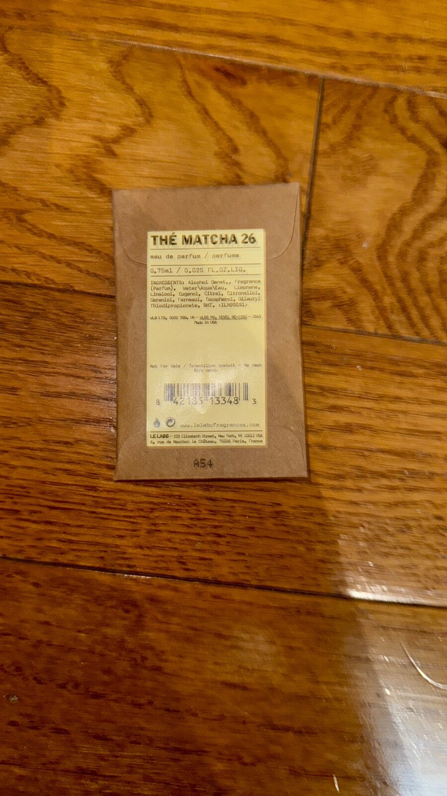 Le Labo The Matcha 26 Eau de Parfum Sample Size 1.5ml/ .05 fl oz