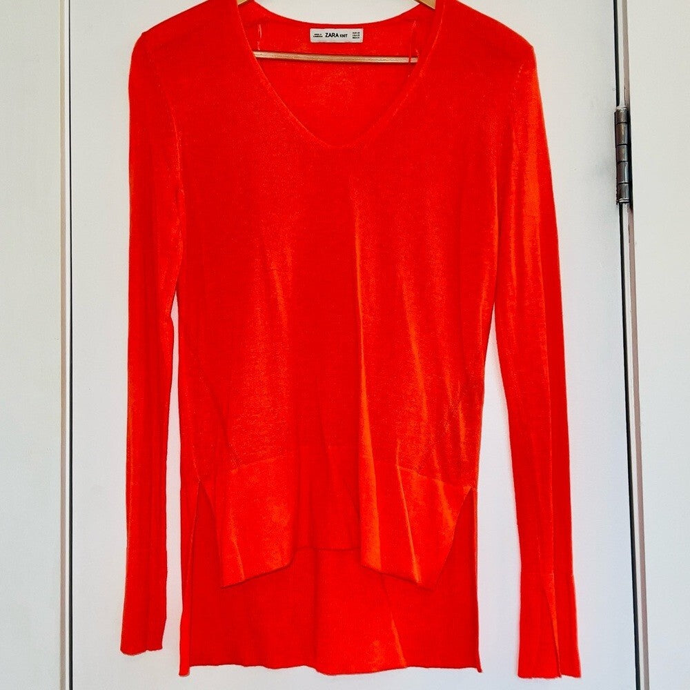 ZARA Salmon Tunic Sweater, Small