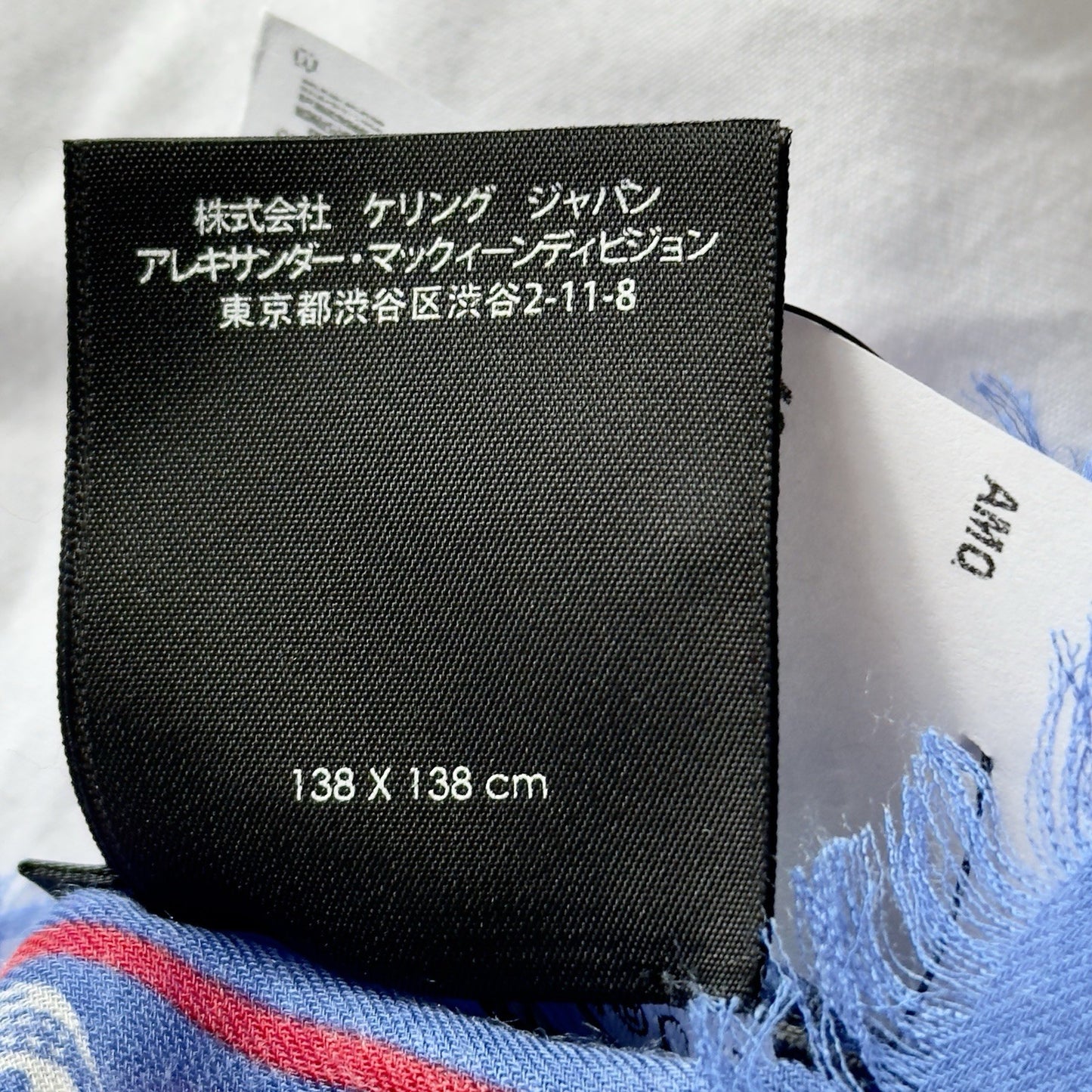 Alexander McQueen Red White And Blue Skull Scarf