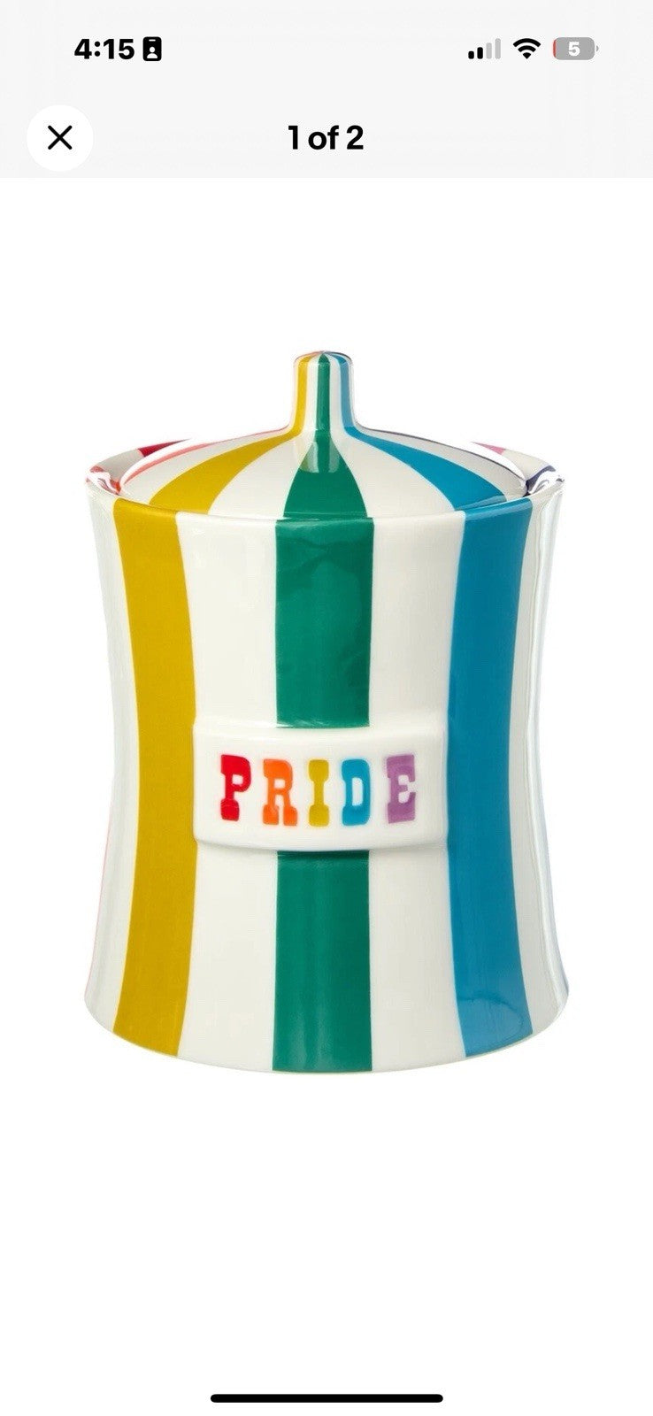 Jonathan Adler Vice Pride Canister Multi Colored