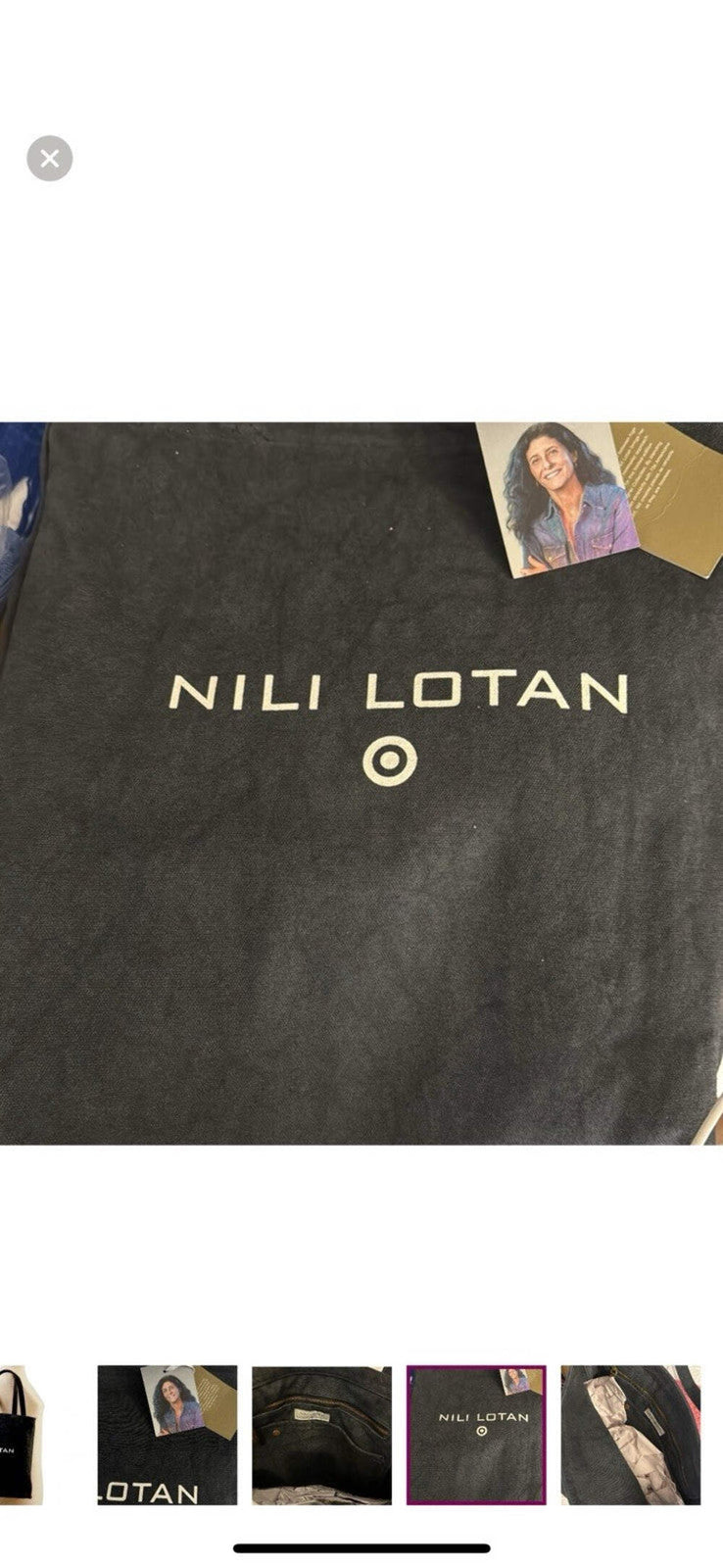 Nili Lotan Canvas Tote Bag Sun Washed Black
