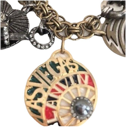 NEW IN BOX LANVIN PARIS Charm Bracelet, LAS VEGAS PARIS NYC MILANO