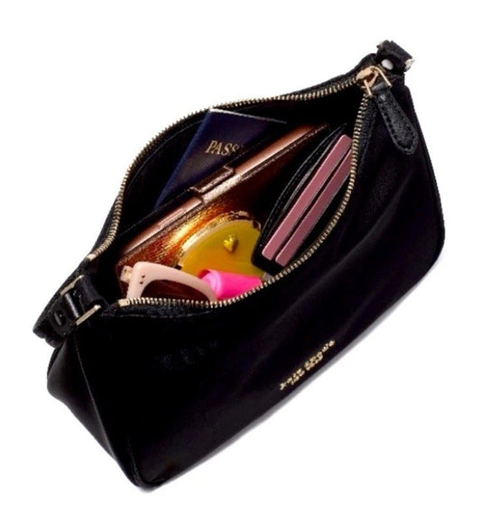 Kate Spade Black Nylon Mini hobo Bag 