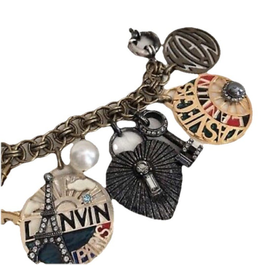 NEW IN BOX LANVIN PARIS Charm Bracelet, LAS VEGAS PARIS NYC MILANO