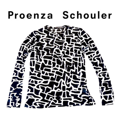 Proenza SCHOULER giraffe long sleeved tissue tee, XS