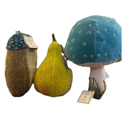 John Derian For Target 2024 14"x8" Beaded Pear Pillow Thanksgiving & Fall Decor