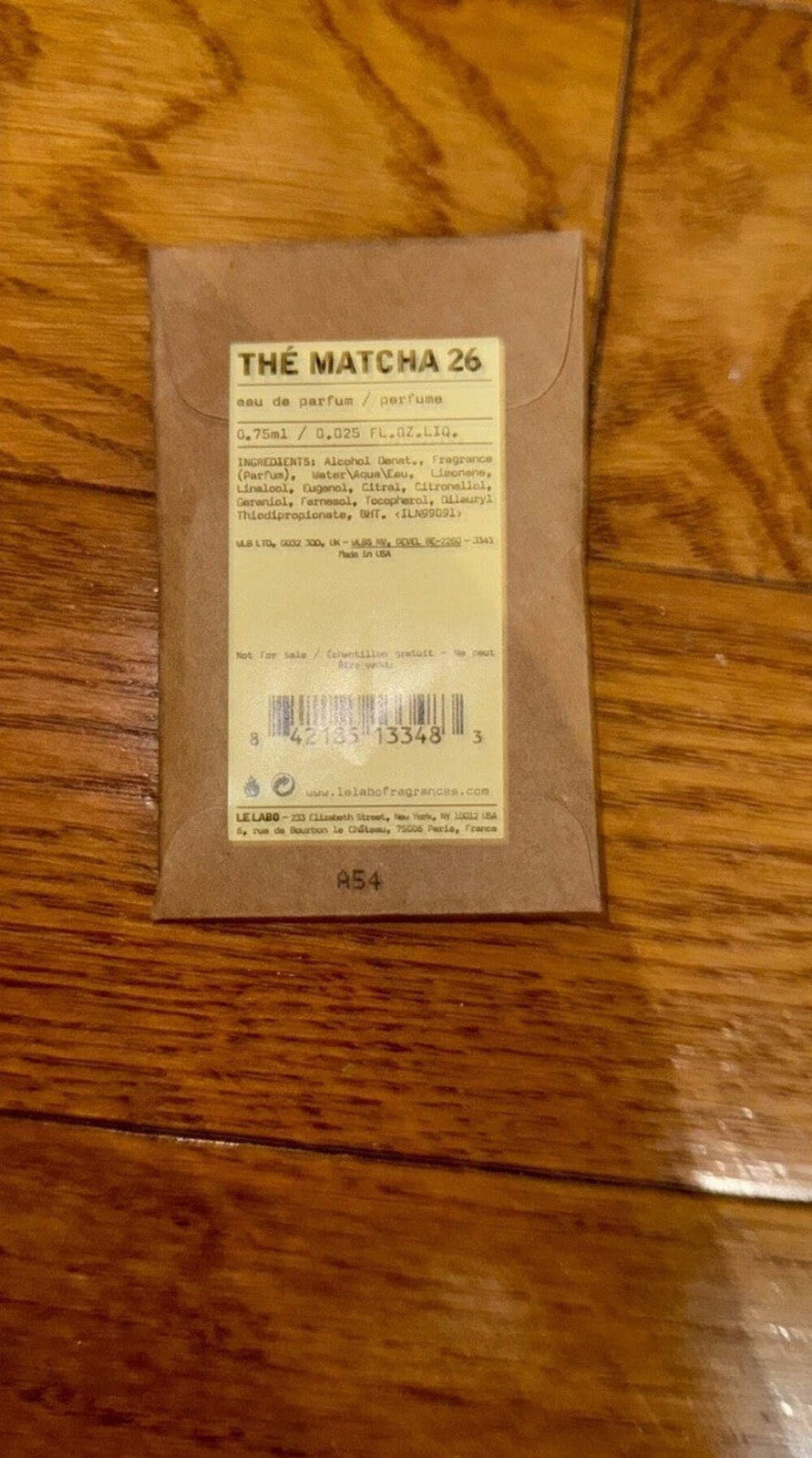 Le Labo The Matcha 26 Eau de Parfum Sample Size 1.5ml/ .05 fl oz