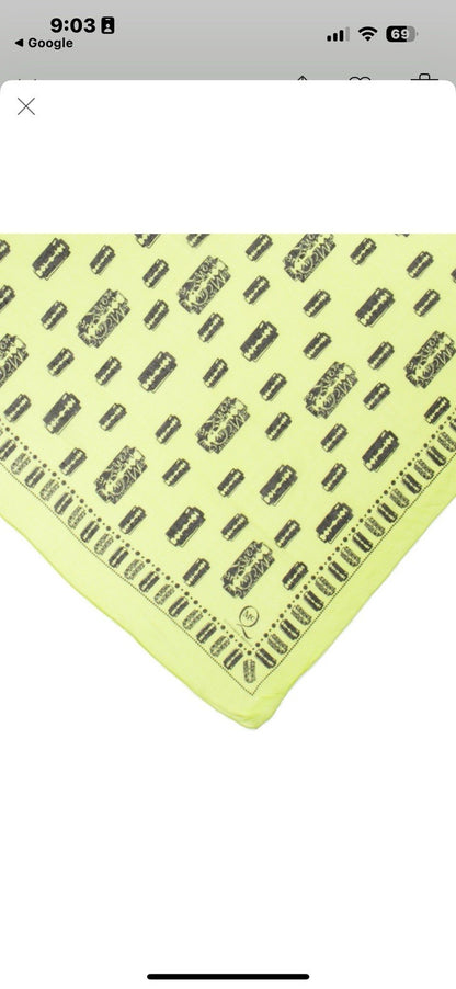 Alexander Mqueen Razor blade Scarf In Chartreuse