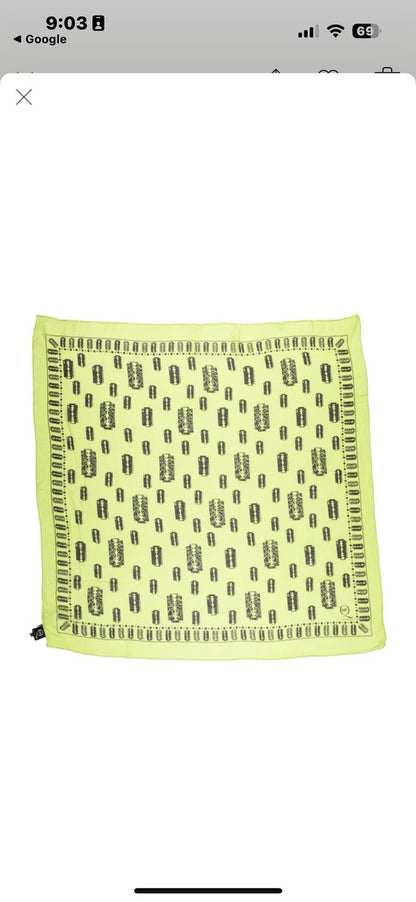 Alexander Mqueen Razor blade Scarf In Chartreuse