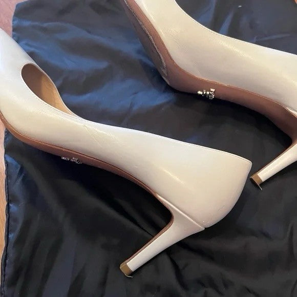 Prada White Patent Leather Pumps, 37 ½