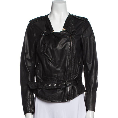 3.1 Phillip Lim Leather BikerJacket, black, 0