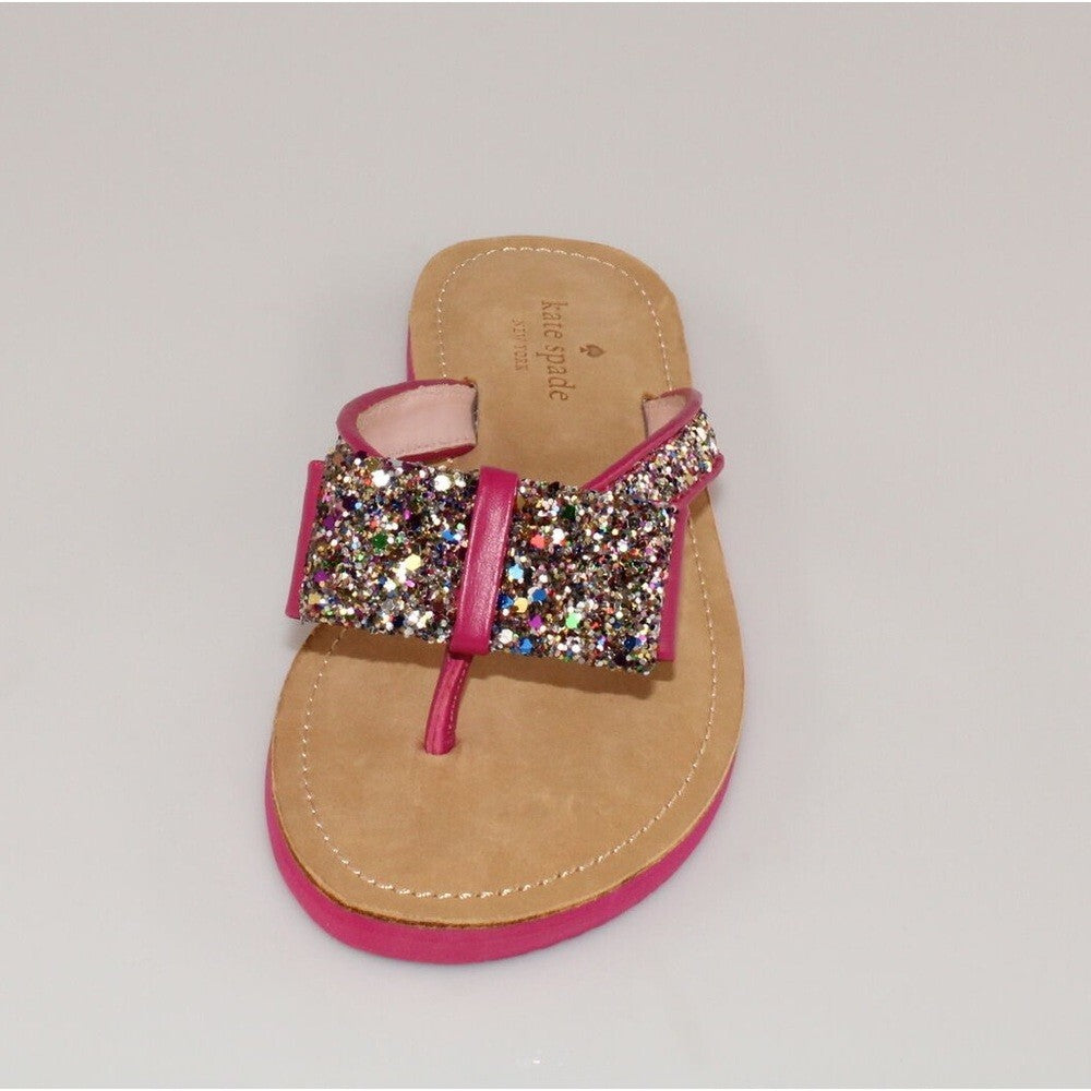 KATE SPADE MULTI GLITTERBALL Pink “Napa Icarda” Sandals, 8 NWOT