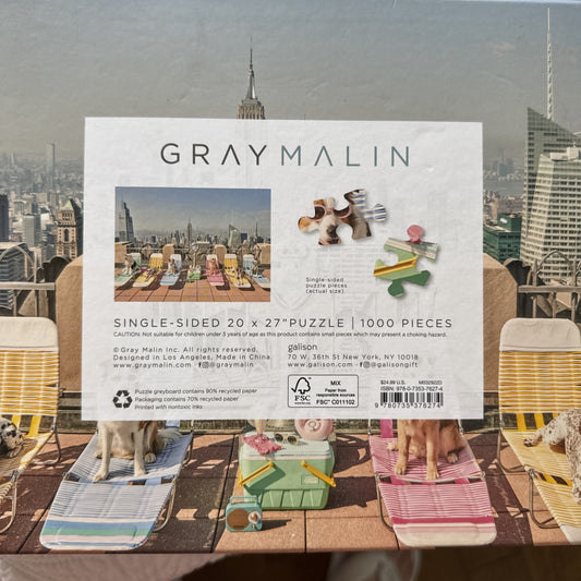 Gray Malin the Dogs of New York City 1000 Piece Puzzle by Galison (2023,...