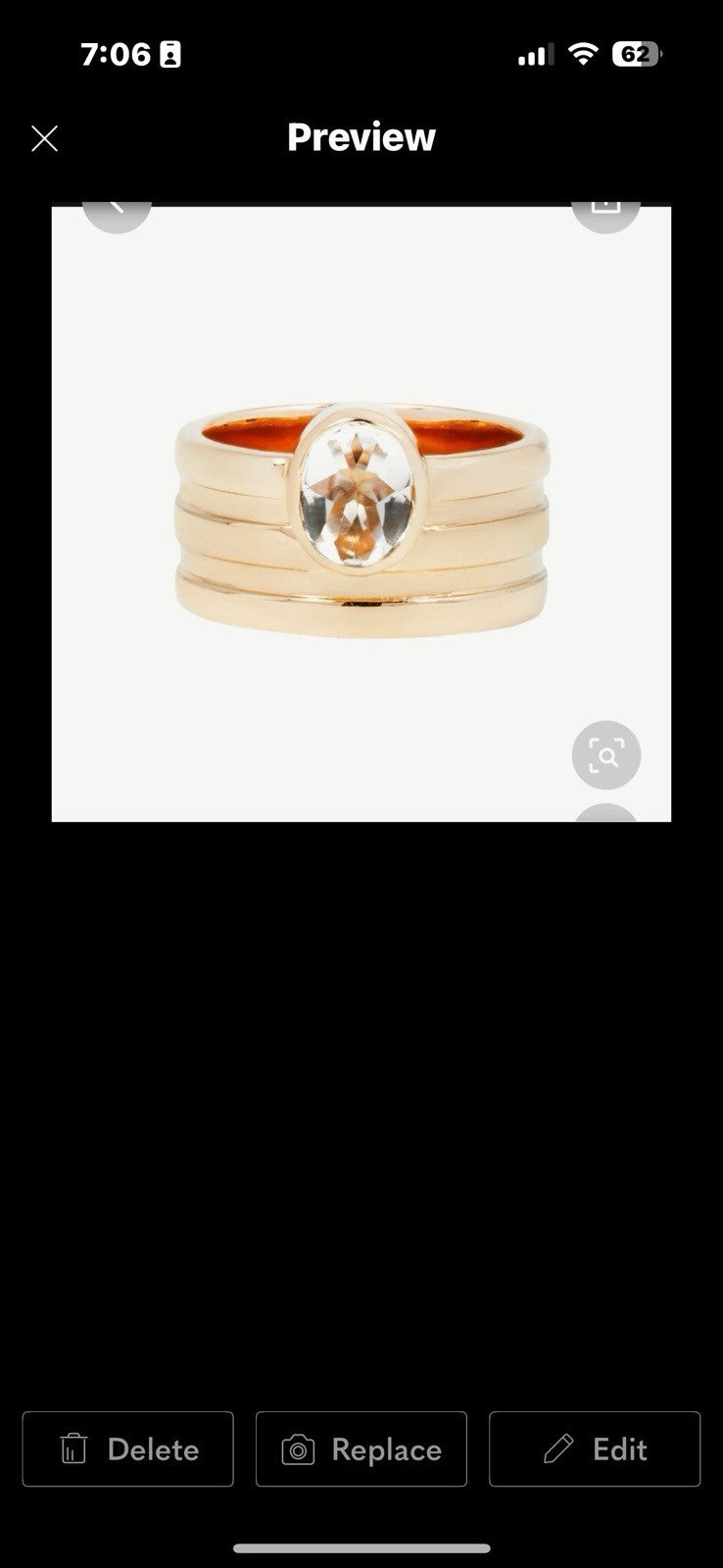 Studio Grun “Stack” of one ring, size 6