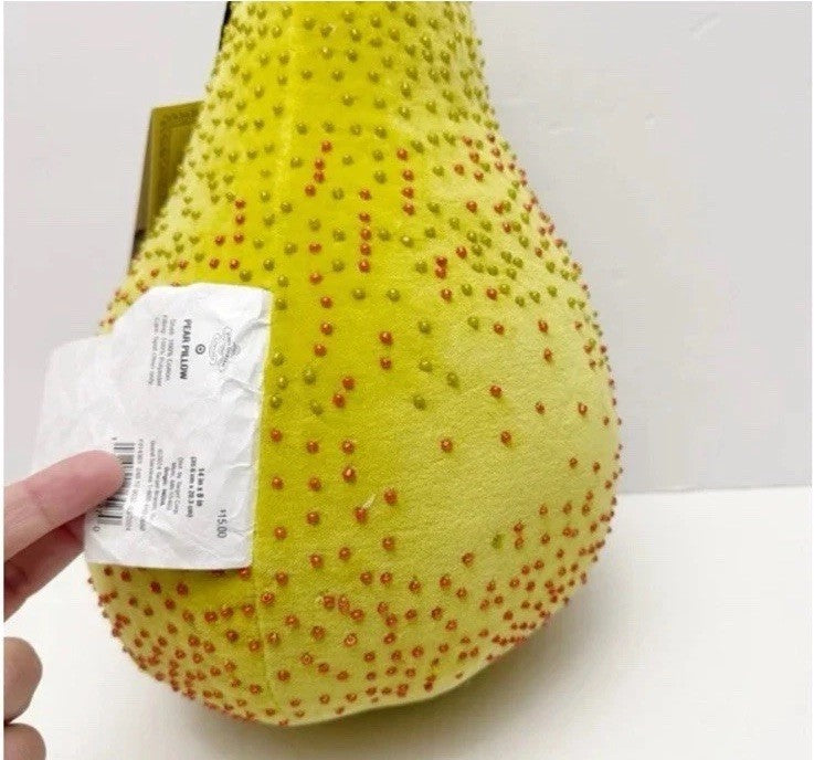 John Derian For Target 2024 14"x8" Beaded Pear Pillow Thanksgiving & Fall Decor
