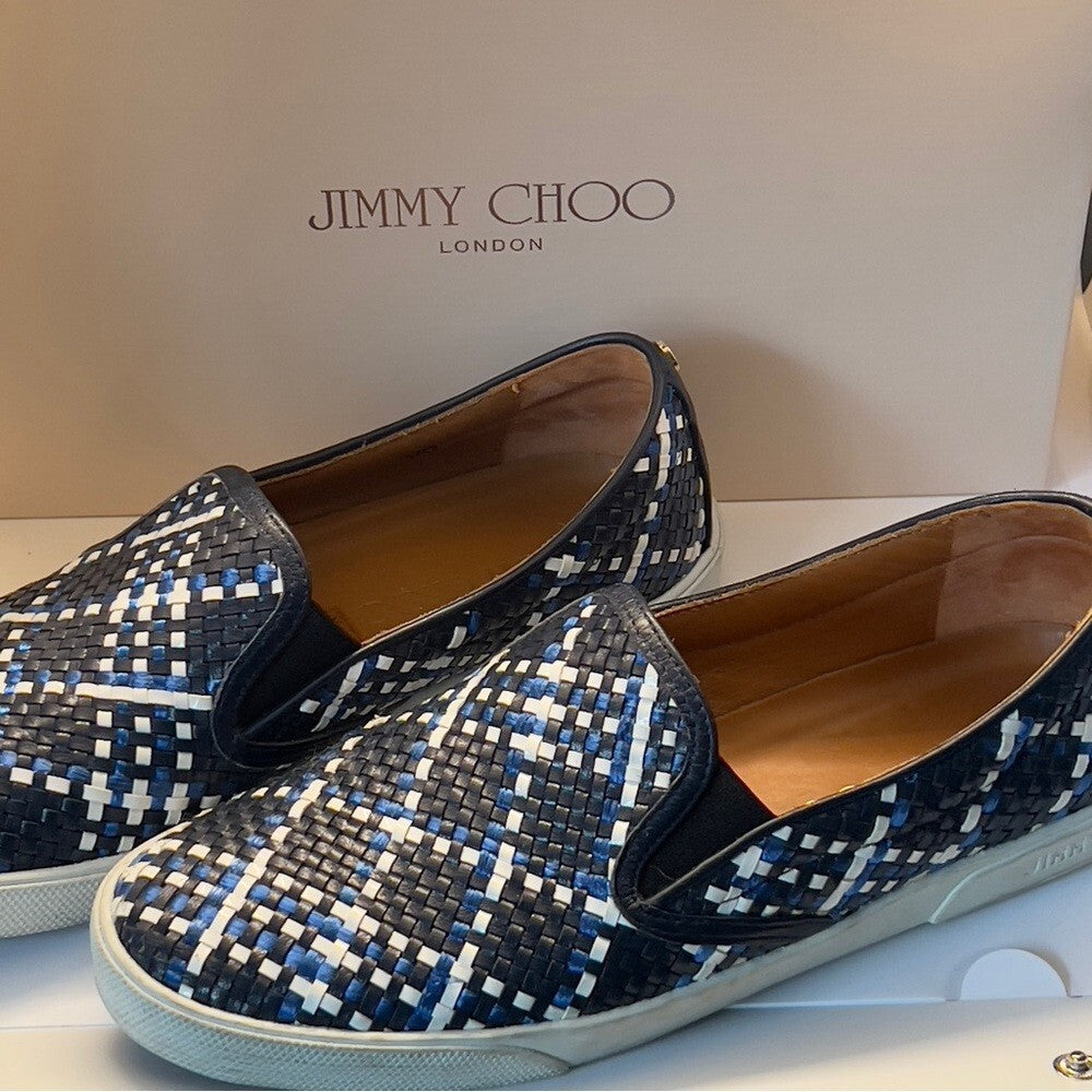 JIMMY CHOO Woven Sneakers, 38