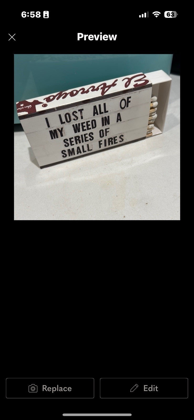El Arroyo’s Matchbook “I Lost My Weed In A Series Of Small Fires”