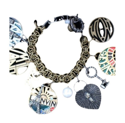 NEW IN BOX LANVIN PARIS Charm Bracelet, LAS VEGAS PARIS NYC MILANO