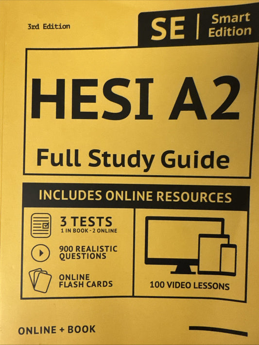 HESI A2 Full Study Guide 3rd Edition 2022 - 2023 Complete Subject Review
