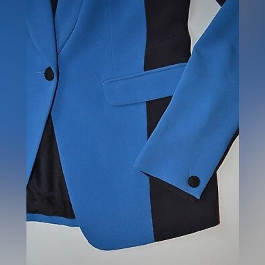 Rag & Bone Colorblock Crepe Blazer Silk Cotton Lining,4