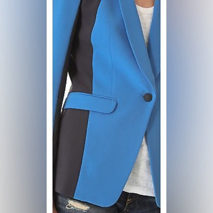 Rag & Bone Colorblock Crepe Blazer Silk Cotton Lining, 4