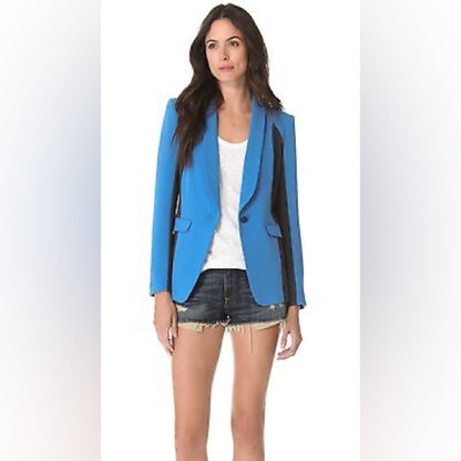 Rag & Bone Colorblock Crepe Blazer Silk Cotton Lining, 4